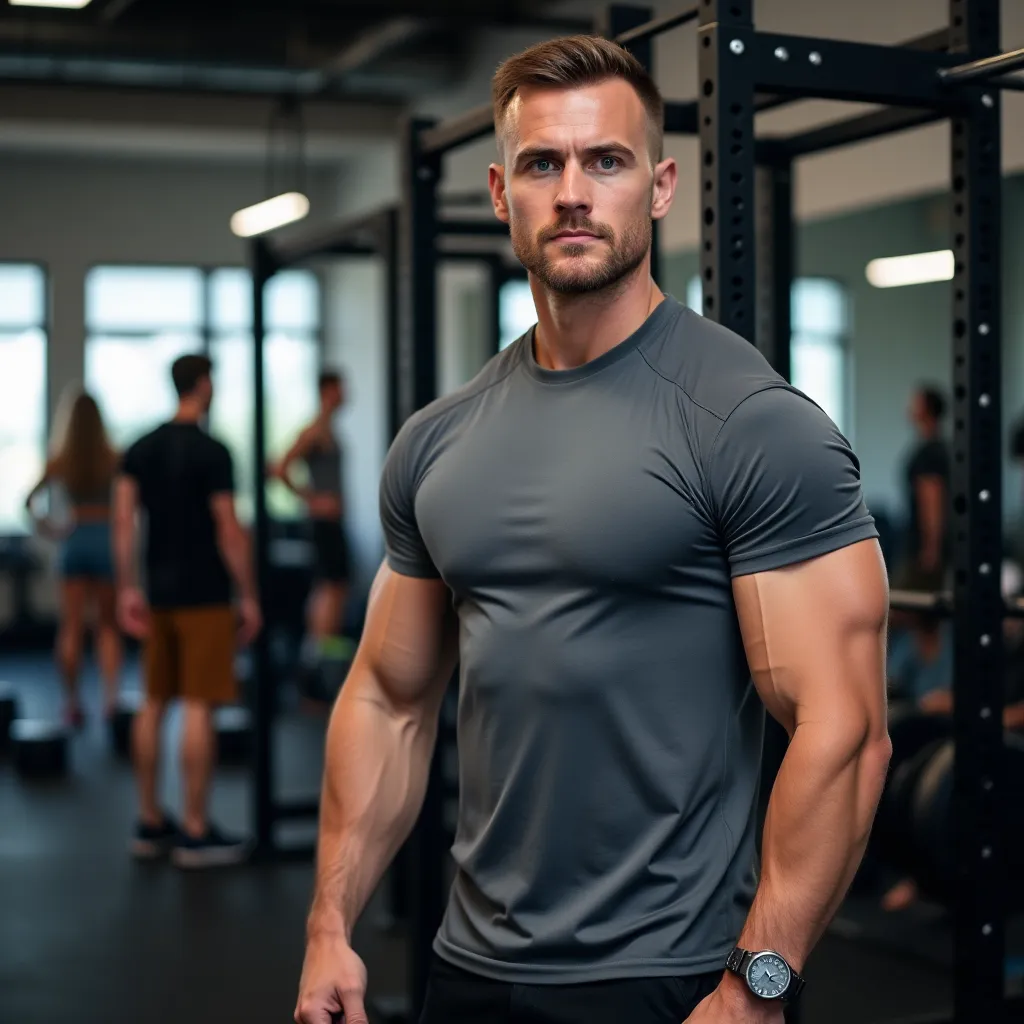 Hombre corriendo en una caminadora como parte de su programa de acondicionamiento físico.
